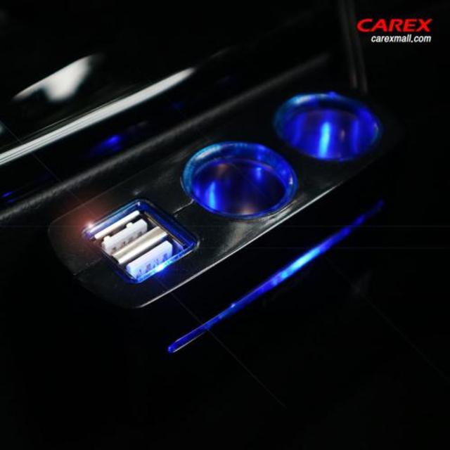 카렉스 아이팝 블루라인 듀얼 USB&amp;2구소켓